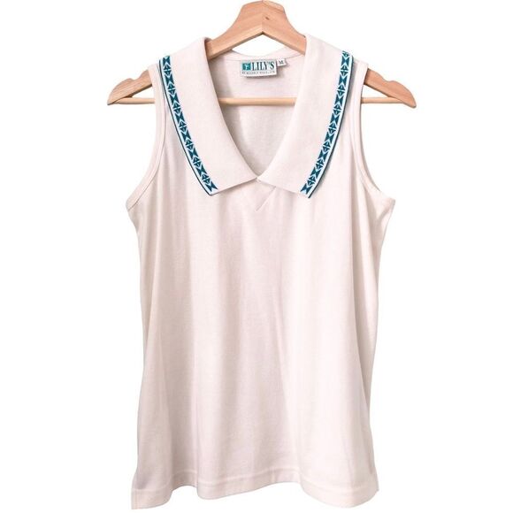 Vintage Lily's of Beverly Hills Tennis 80/90’s Retro Polo Shirt in Size M - Picture 1 of 11